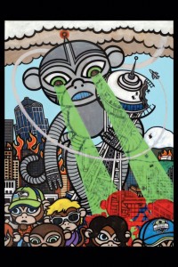 Seattle Monkey Poster by Matthew Porter